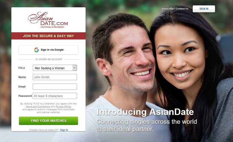 Asian Date Registration